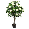 Artificial Camellia Tree in Cream White 130CM