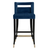 Hart Navy Velvet Bar Stool