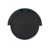 Lally Aqua Velvet Round Wall Mirror