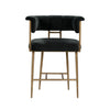 Astrid Grey Velvet Counter Stool