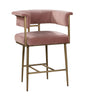 Astrid Blush Velvet Counter Stool