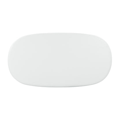 Elika White Faux Plaster Oval Dining Table