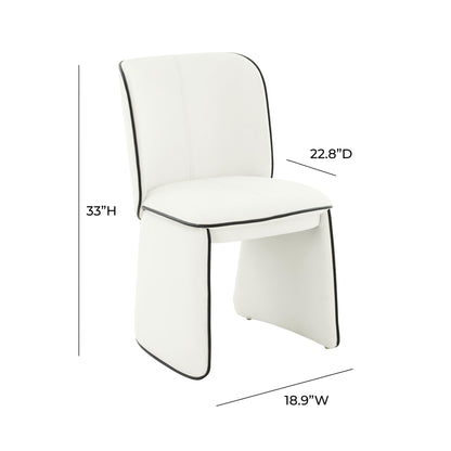 Kinsley Cream Performance Vegan Leather Dining Chair