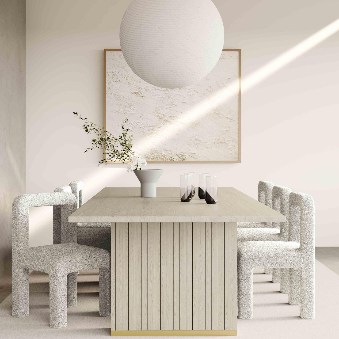 كرسي طعام بلون رمادي عسلي