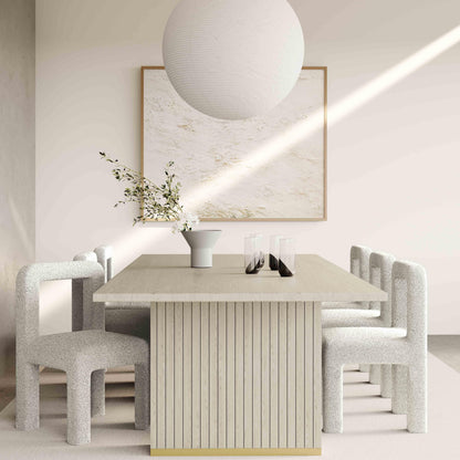 كرسي طعام بلون رمادي عسلي