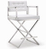 Director White Steel Counter Stool