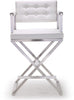 Director White Steel Counter Stool