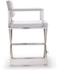 Director White Steel Counter Stool