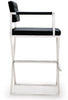 Director Black Steel Barstool