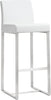 Denmark White Steel Barstool