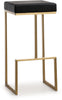 Ferrara Black Gold Steel Barstool
