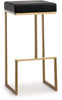 Ferrara Black Gold Steel Barstool