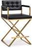 Director Black Gold Steel Counter Stool