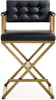 Director Black Gold Steel Counter Stool