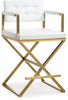 Director White Gold Steel Counter Stool
