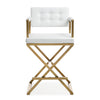 Director White Gold Steel Counter Stool
