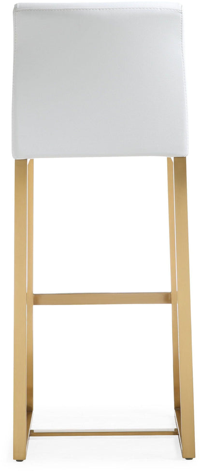 Denmark White Gold Steel Barstool