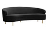 Baila Black Velvet Sofa