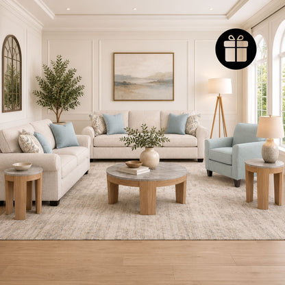 Monumental Sofa Set with Free Guystone Table (Set of 3)