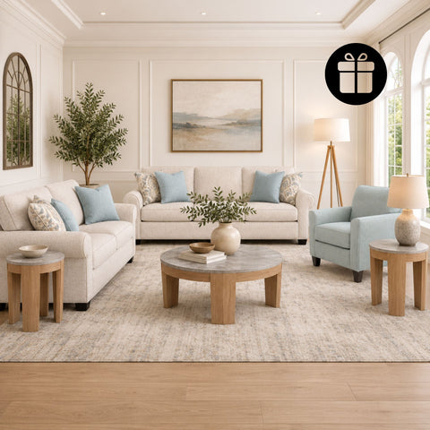 Monumental Sofa Set with Free Guystone Table (Set of 3)