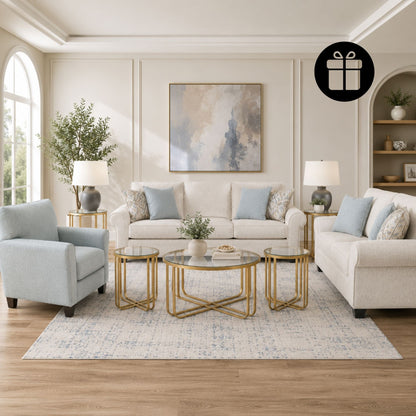 Monumental Sofa Set with Free Milloton Table (Set of 3)