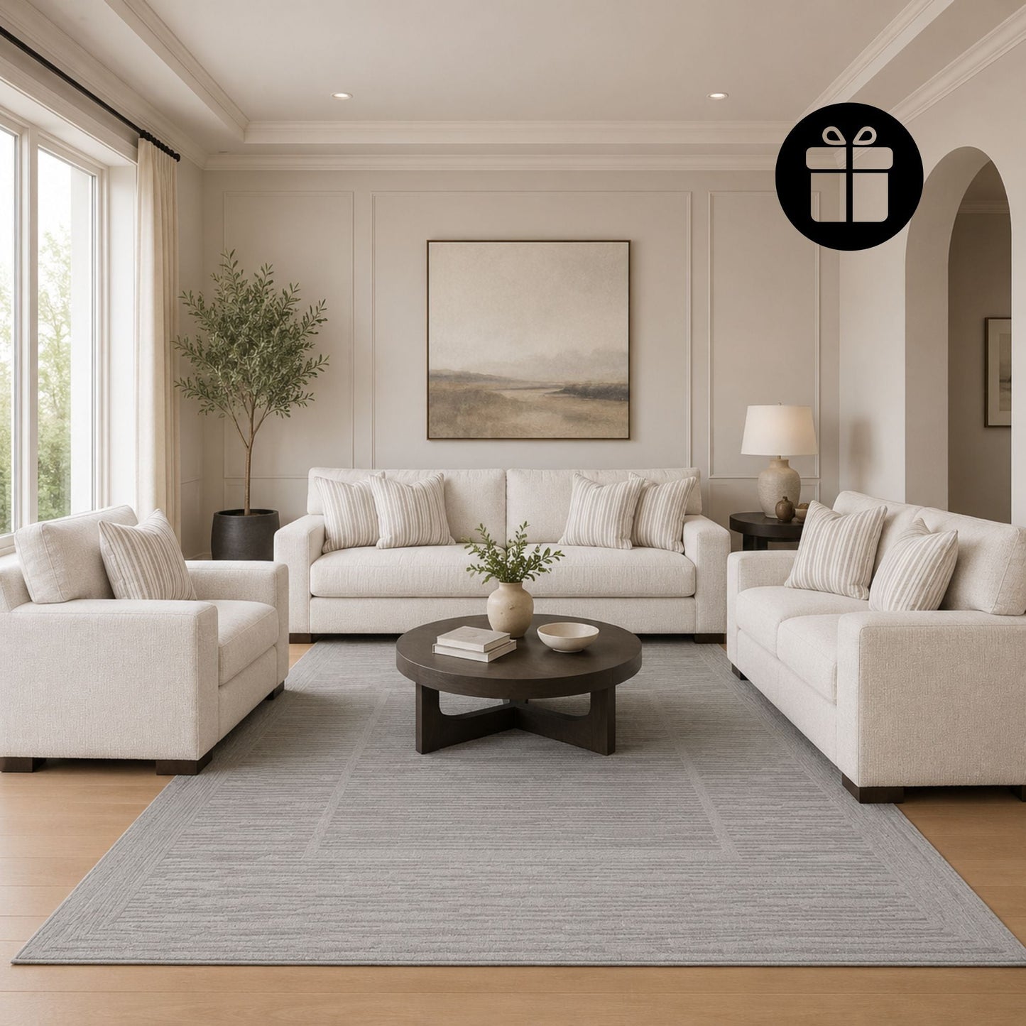 Hartside Sofa Set with Free 160x235 Alloy RUG