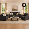 Loreo Sofa Set with 2 Free Dual Table Lamp (Silver)