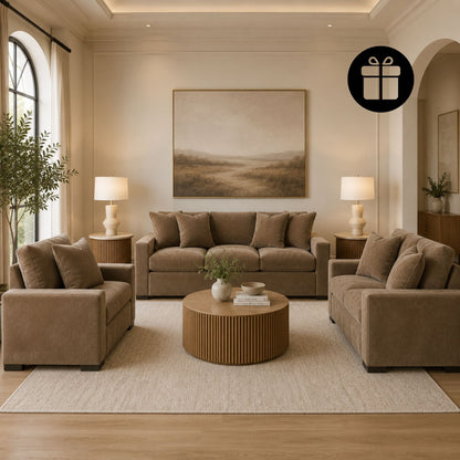 طقم أريكة Calden مع مصباح طاولة Terra Pearl مجاني - عدد 2