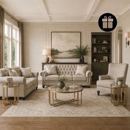 Katahdin Sofa Set with Free Milloton Table (Set of 3)