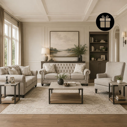 Katahdin Sofa Set with Free OCCASIONAL TABLE SET (3/CN)