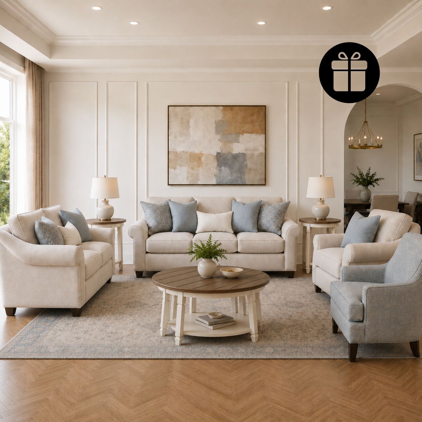 Belread Sofa Set with Free OCCASIONAL TABLE SET (3/CN)