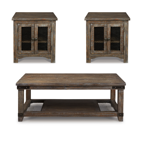 Occasional Table Set(RectangularCocktailTable+2x End Tables)