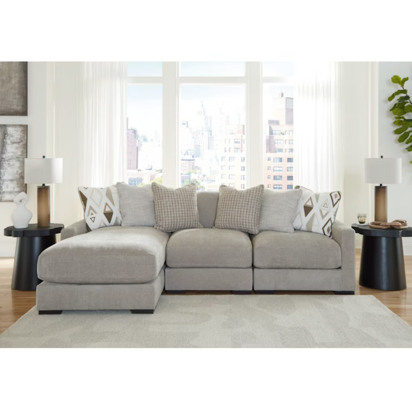 20305S3| Aslan Court 3-Piece Sofa Sectional with Chaise