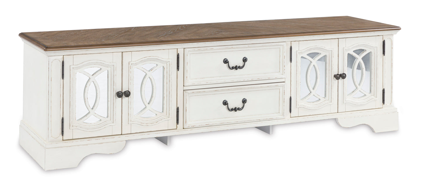 Realyn Oval Table Set With TV Stand