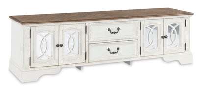 Realyn Oval Table Set With TV Stand