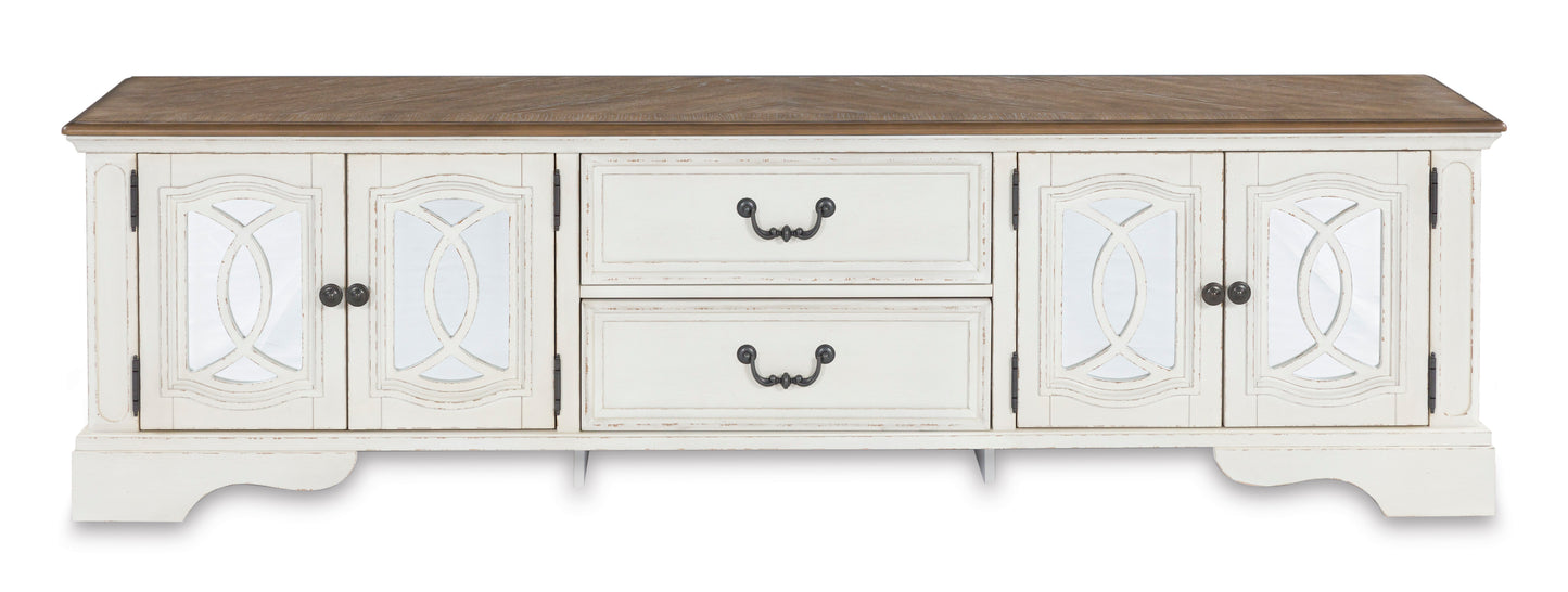 Realyn Oval Table Set With TV Stand