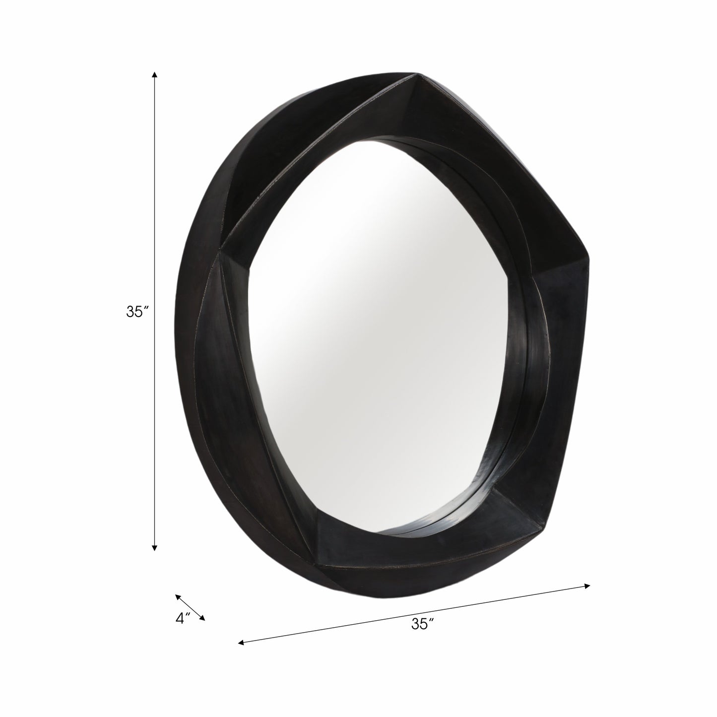 35x35" Warlow Metal Wall Mirror