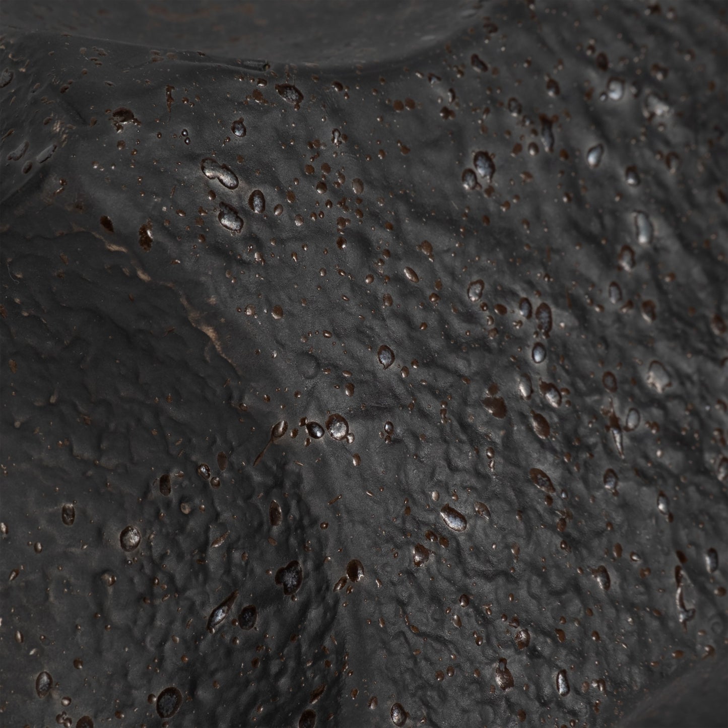 7" Textured Geometric Orb, Black