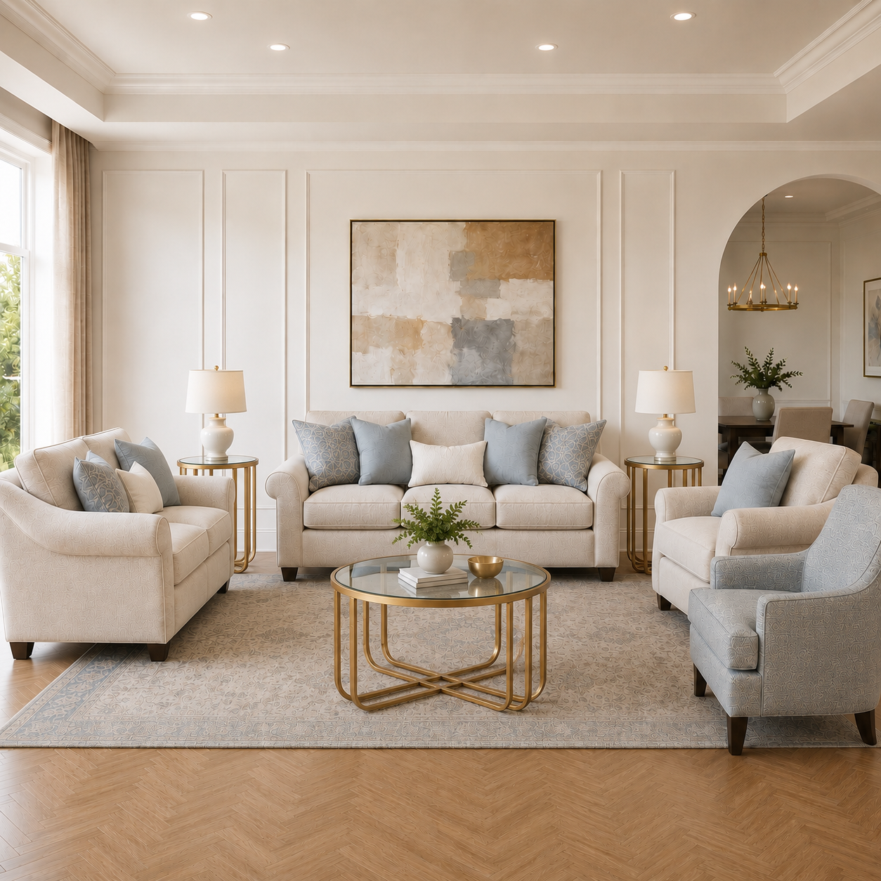 Belread Sofa Set with Free Milloton Table (Set of 3)