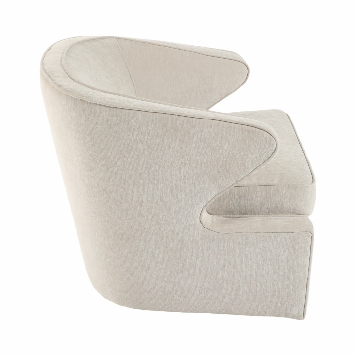 32" Karlsson Swivel Accent Chair, Ivory