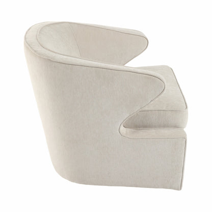 32" Karlsson Swivel Accent Chair, Ivory