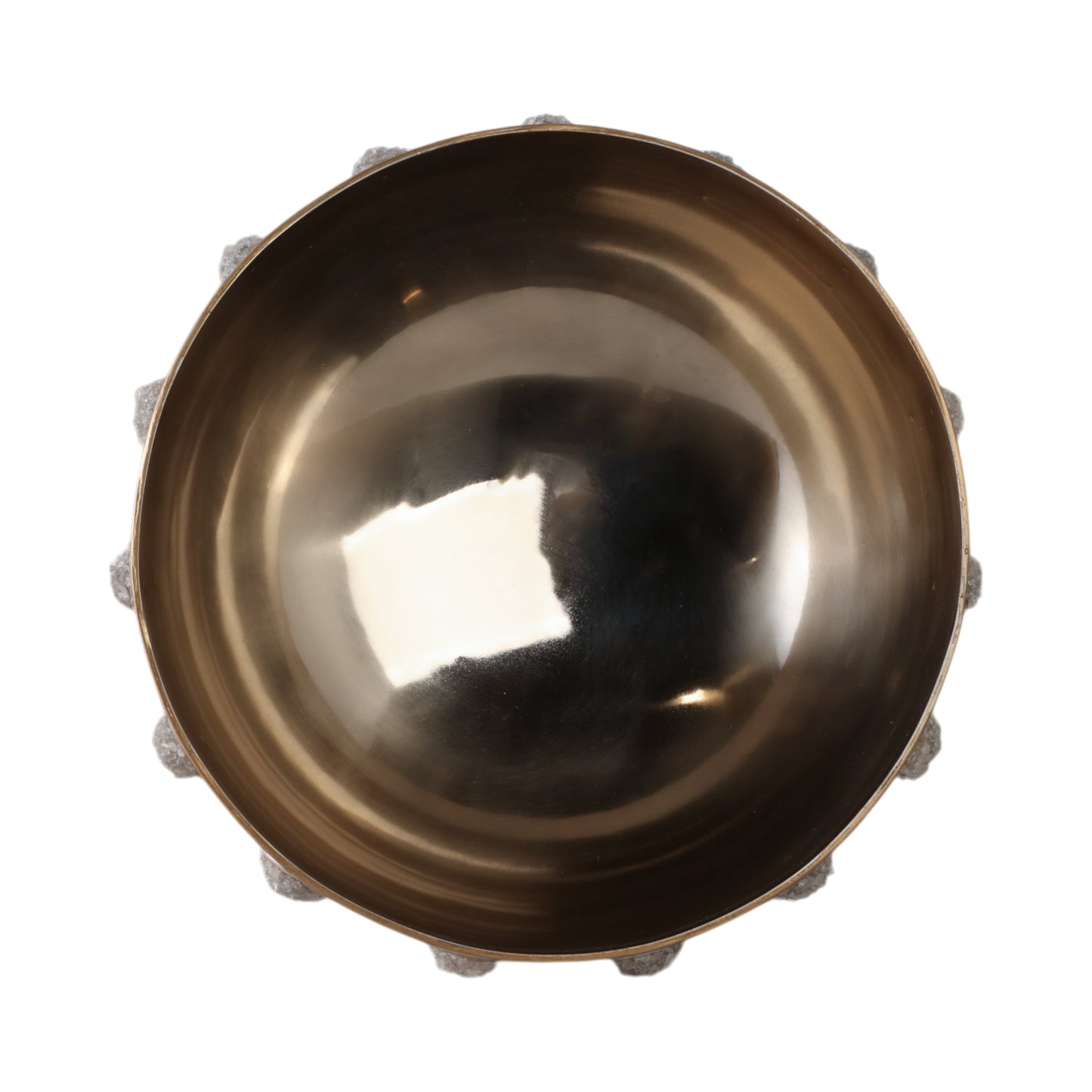 10" Frances Quartz Crystal And Steel Bowl