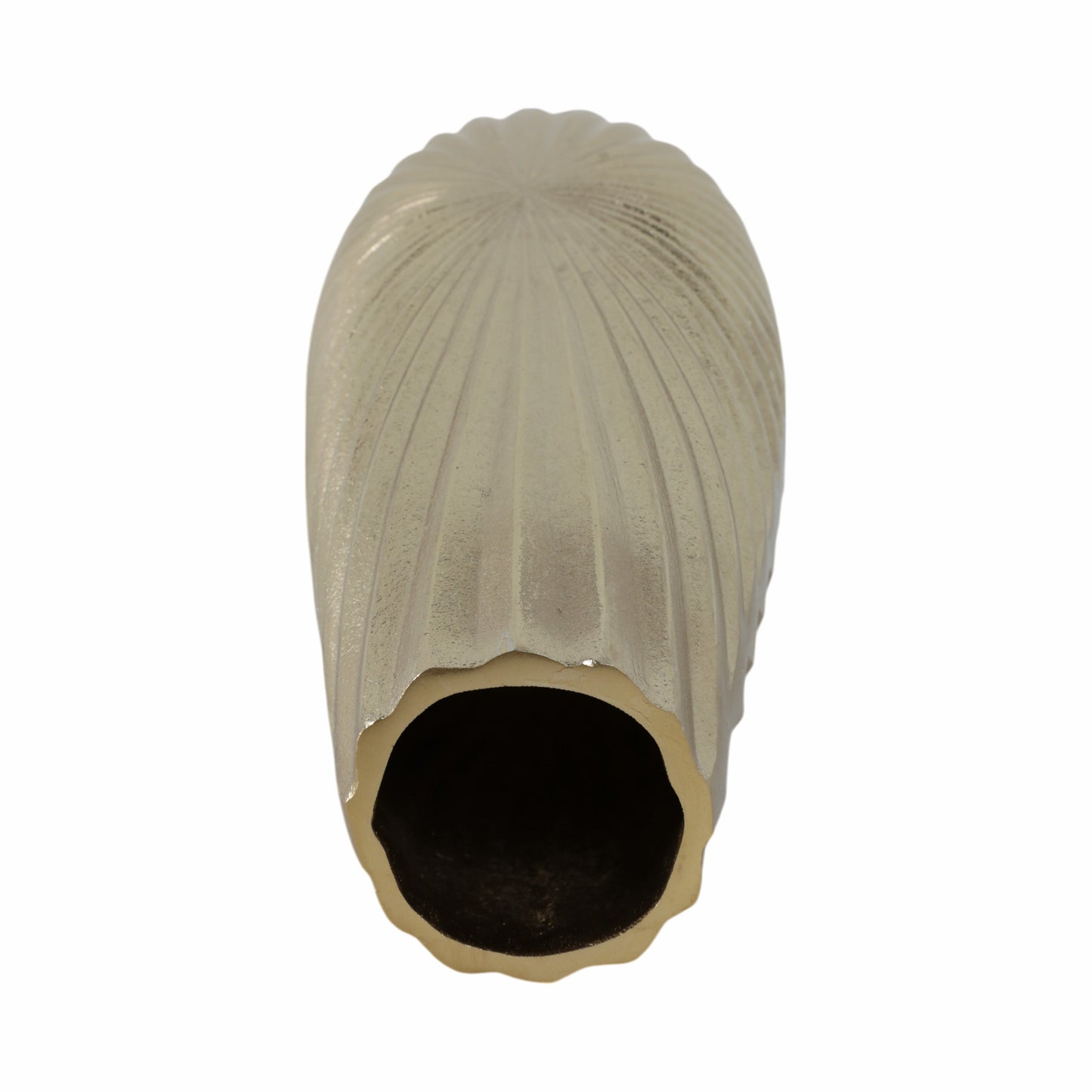 METAL, 16" BURST VASE, CHAMPAGNE