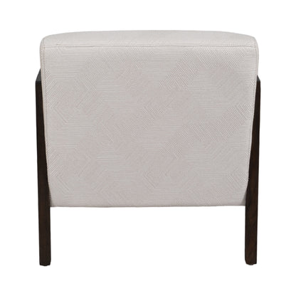 28" Brunner Accent Chair, White/black