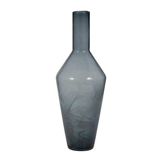 ABIGAIL BLUE SWIRL GLASS VASE |EV19695