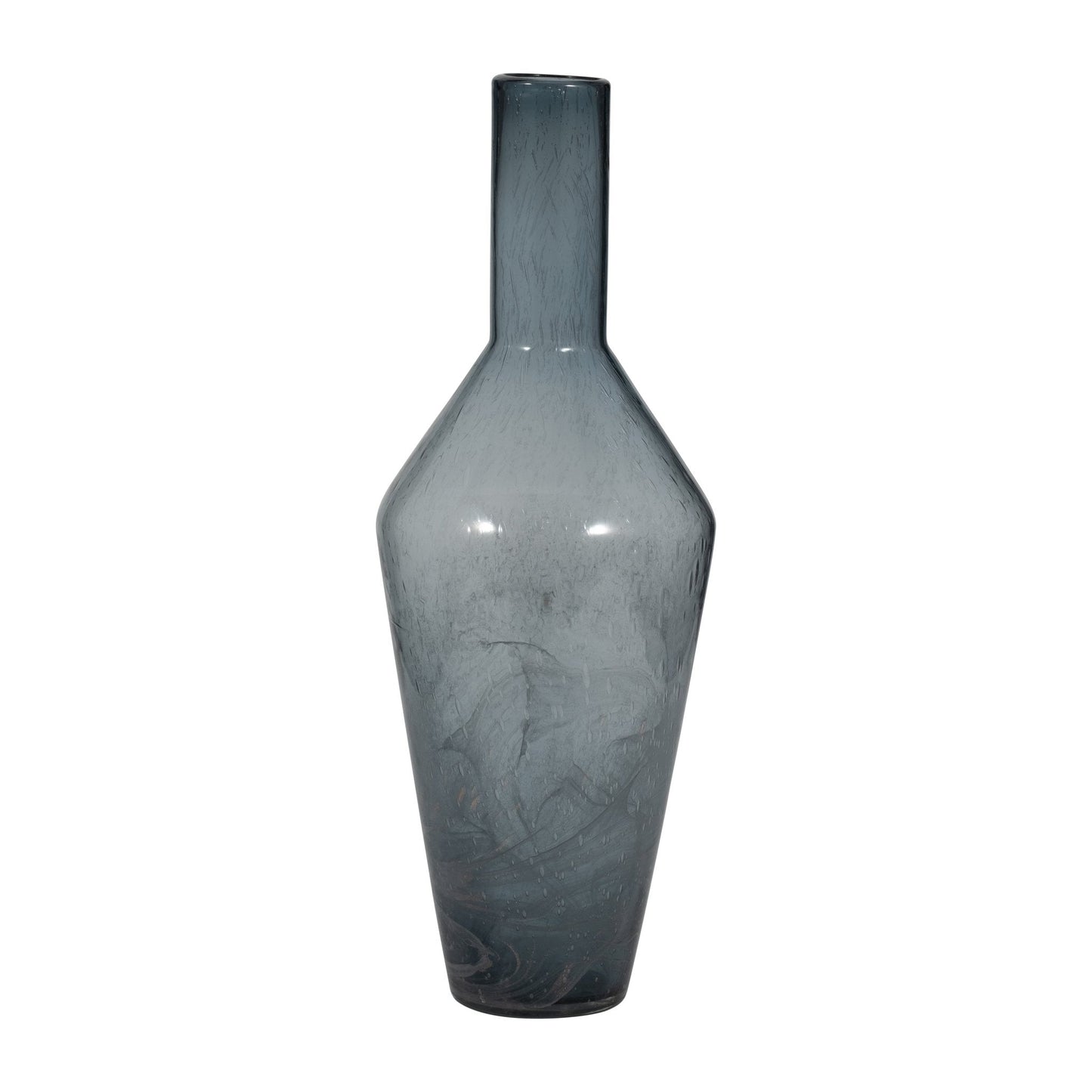 ABIGAIL BLUE SWIRL GLASS VASE |EV19696