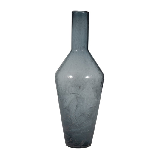 ABIGAIL BLUE SWIRL GLASS VASE |EV19696
