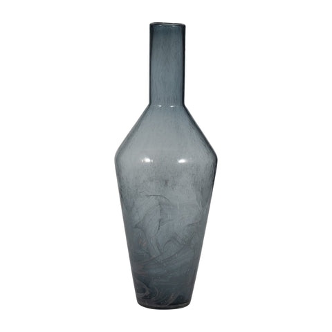 ABIGAIL BLUE SWIRL GLASS VASE |EV19696