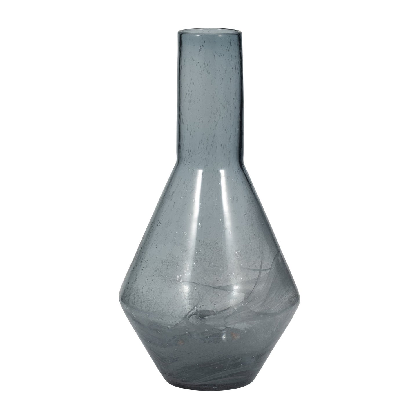 ABIGAIL BLUE SWIRL GLASS VASE |EV19696