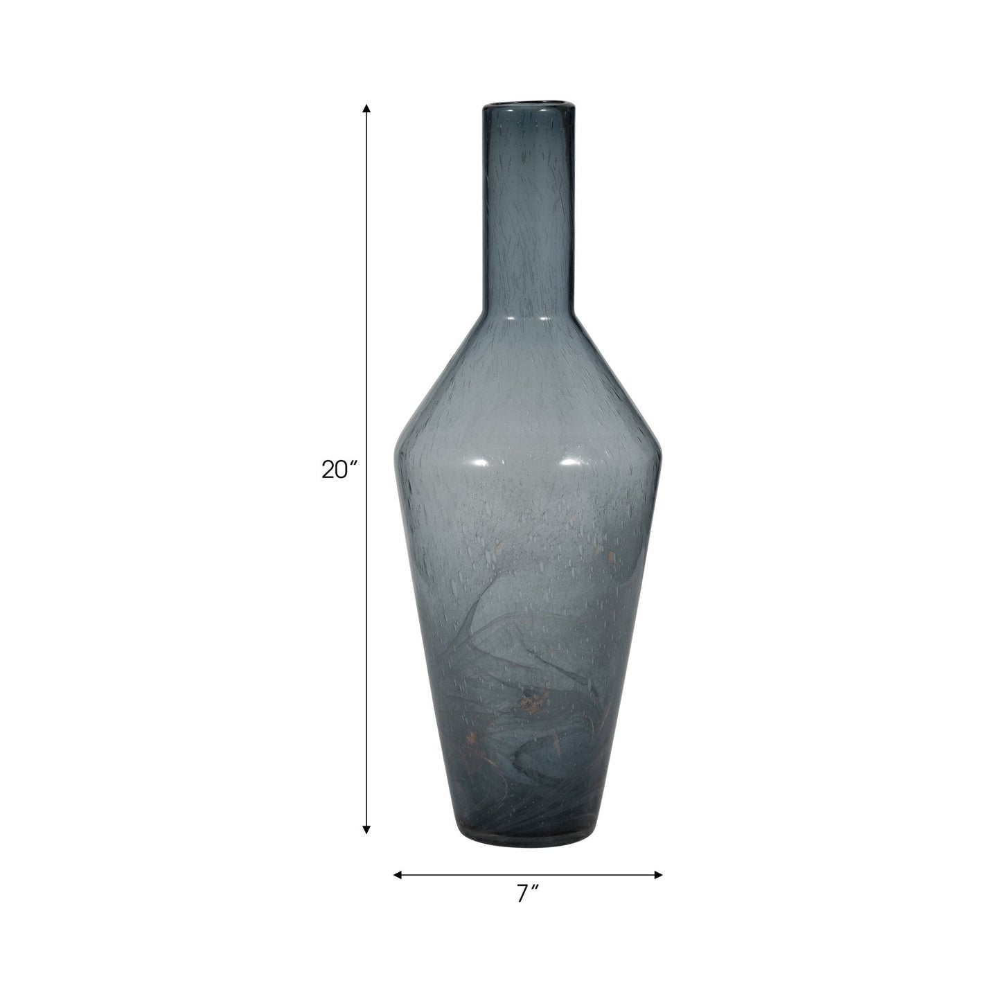 ABIGAIL BLUE SWIRL GLASS VASE |EV19696